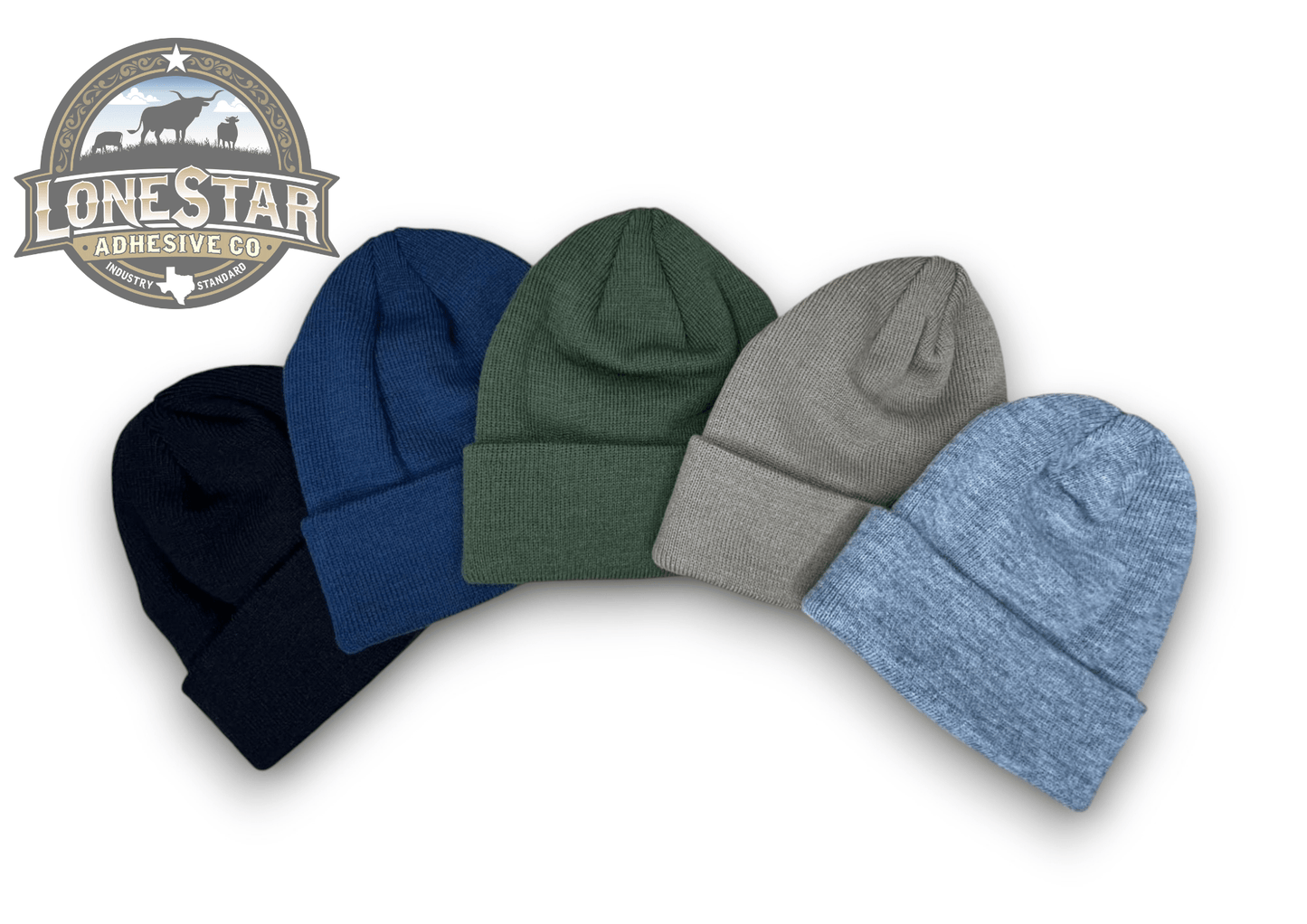 Blank Acrylic Cuffed Beanies - GRAY (Newborn - Adult) - #LoneStar Adhesive#