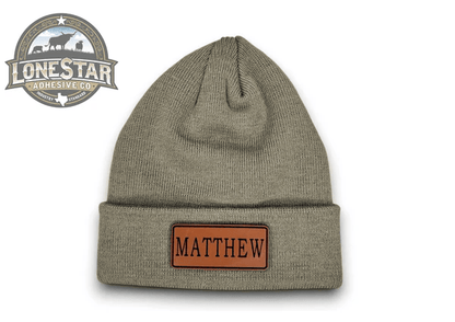 Blank Acrylic Cuffed Beanies - SAND (Newborn - Adult) - LoneStar Adhesive