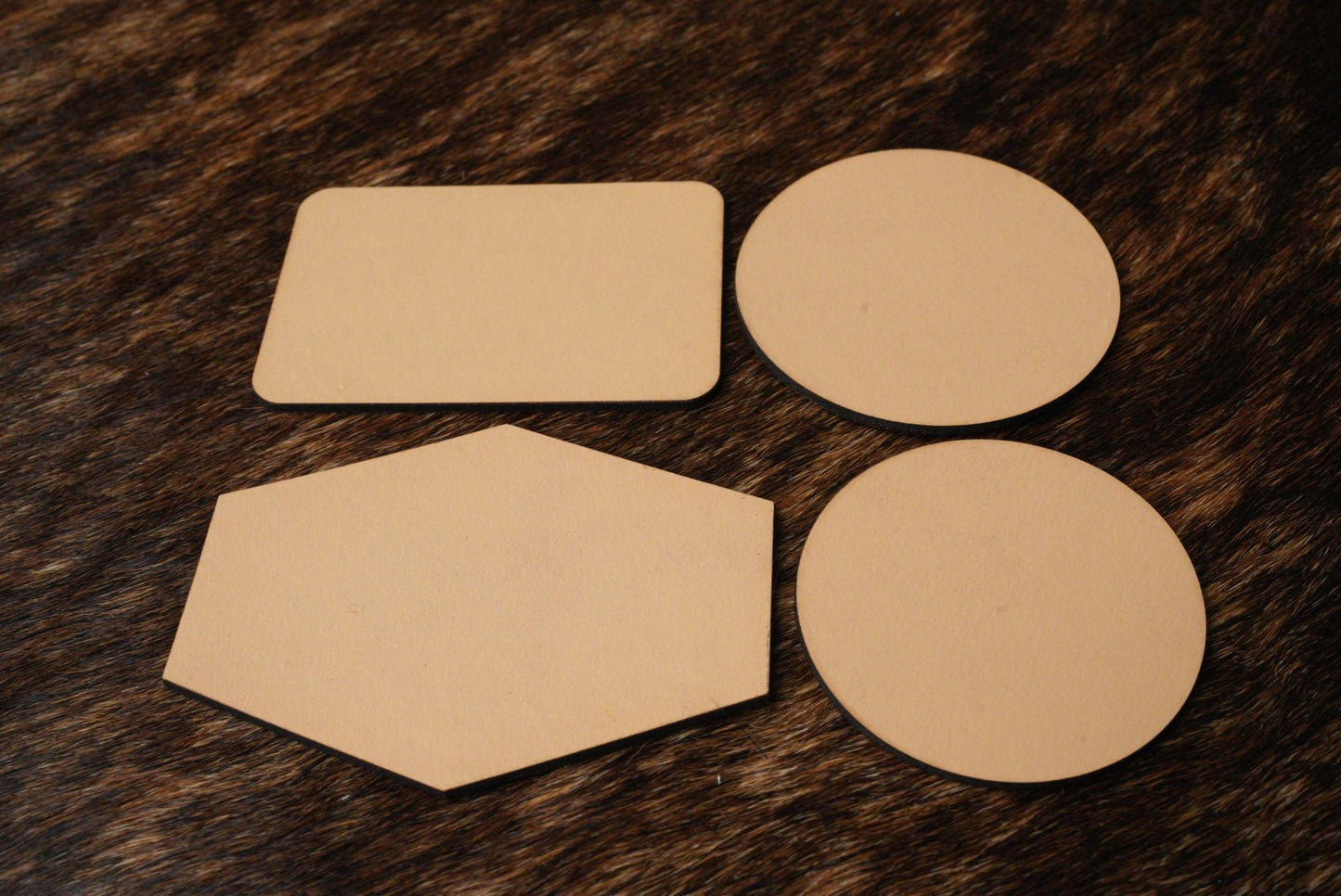 BLANK Jersey Tan Top-Grain Leather Patches (5pk) - LoneStar Adhesive