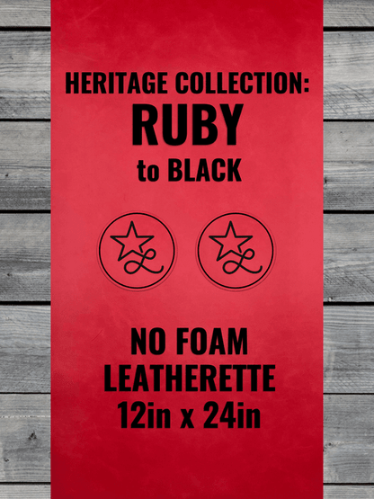 BLEMISHED Heritage Collection: Ruby Durra - Bull Premium Leatherette® Sheets (12x24) - LoneStar Adhesive