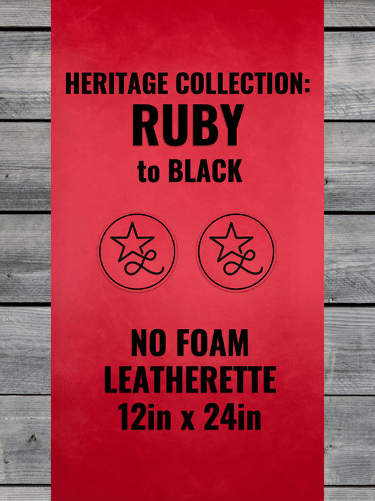BLEMISHED Heritage Collection: Ruby Durra - Bull Premium Leatherette® Sheets (12x24) - LoneStar Adhesive