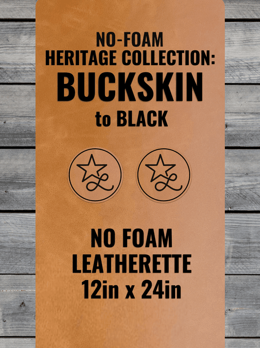 BLEMISHED NO - FOAM Heritage Buckskin Durra - Bull Premium Leatherette® Sheets (12x24) - LoneStar Adhesive