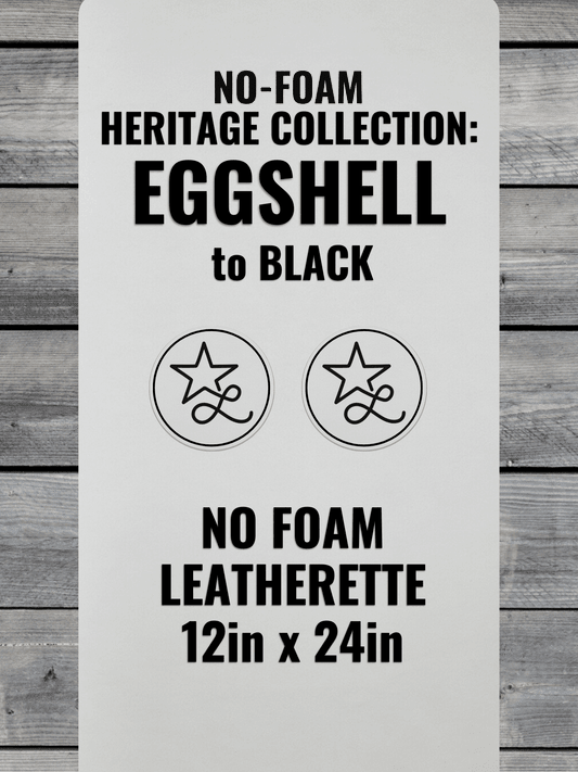 BLEMISHED NO - FOAM Heritage Eggshell Durra - Bull Premium Leatherette® Sheets (12x24) - LoneStar Adhesive