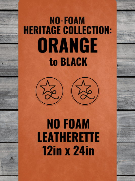 BLEMISHED NO - FOAM Heritage Orange Durra - Bull Premium Leatherette® Sheets (12x24) - LoneStar Adhesive