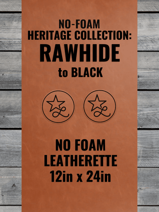 BLEMISHED NO - FOAM Heritage Rawhide Durra - Bull Premium Leatherette® Sheets (12x24) - LoneStar Adhesive