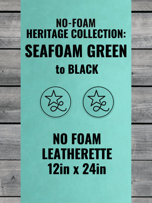 BLEMISHED NO - FOAM Heritage Seafoam Green Durra - Bull Premium Leatherette® Sheets (12x24) - LoneStar Adhesive
