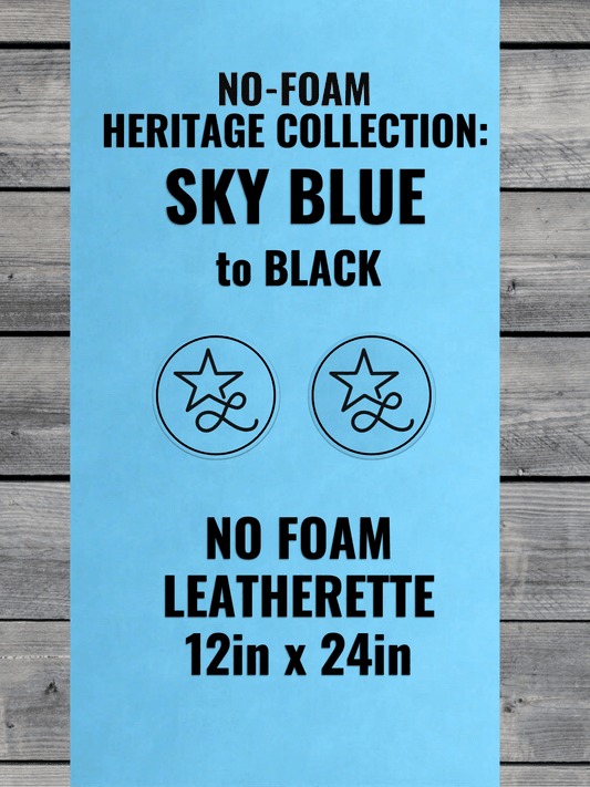 BLEMISHED NO - FOAM Heritage Sky Blue Durra - Bull Premium Leatherette® Sheets (12x24) - LoneStar Adhesive