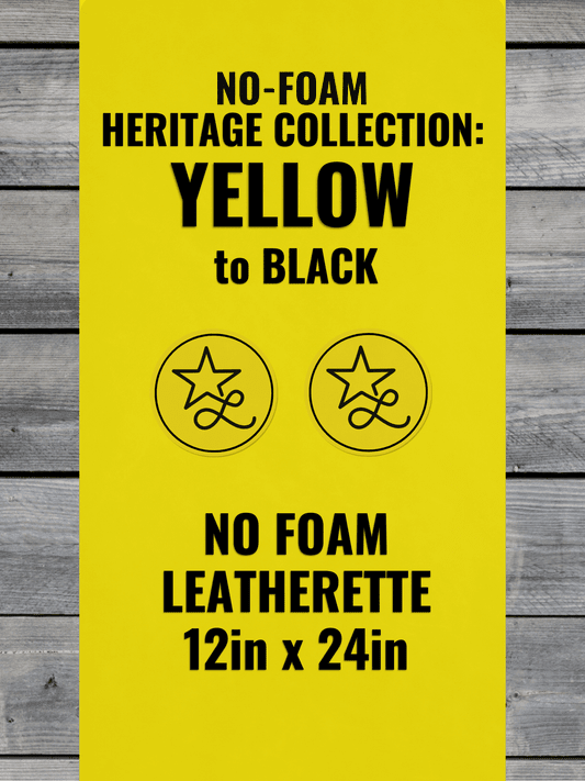 BLEMISHED NO - FOAM Heritage Yellow Durra - Bull Premium Leatherette® Sheets (12x24) - LoneStar Adhesive