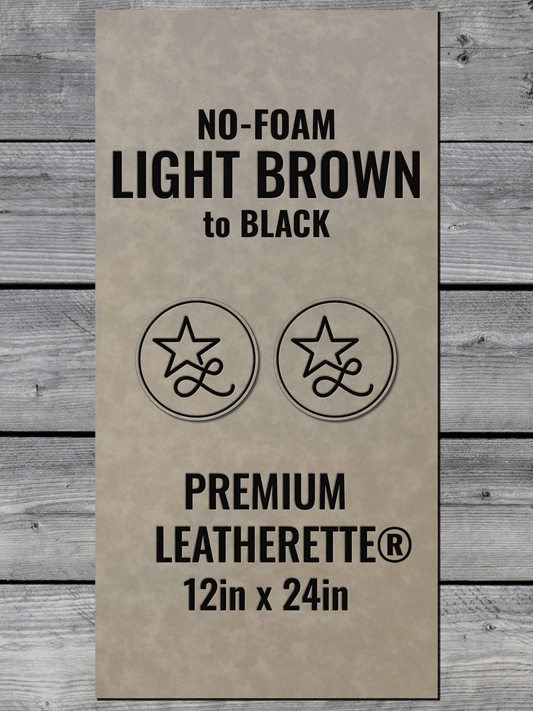 BLEMISHED NO - FOAM Light Brown Durra - Bull Premium Leatherette® Sheets (12x24) - LoneStar Adhesive
