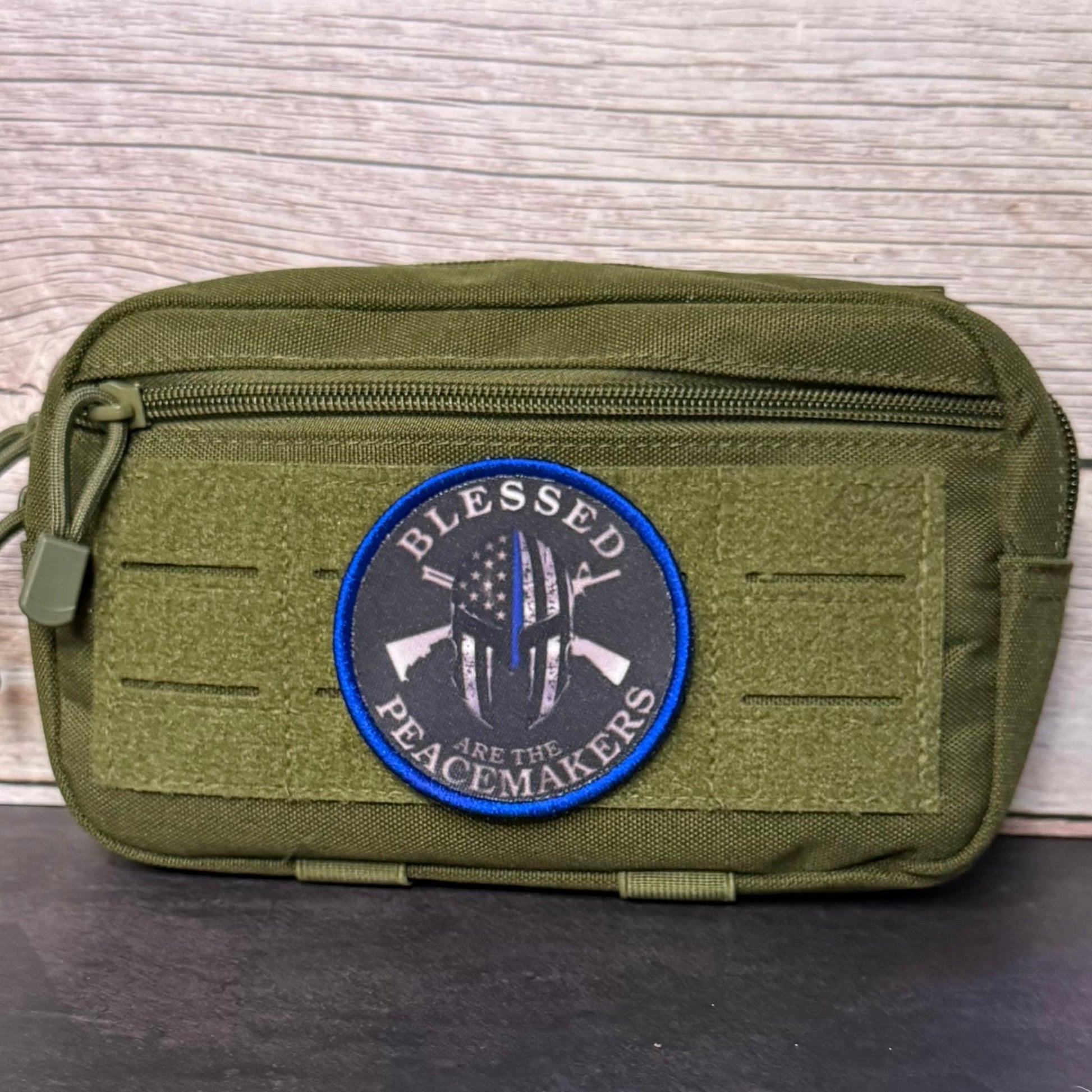 Blessed Are The Peacemakers Morale Patch, 3" Round | Made in USA | VELCRO® Brand Hook Backing - LoneStar Adhesive