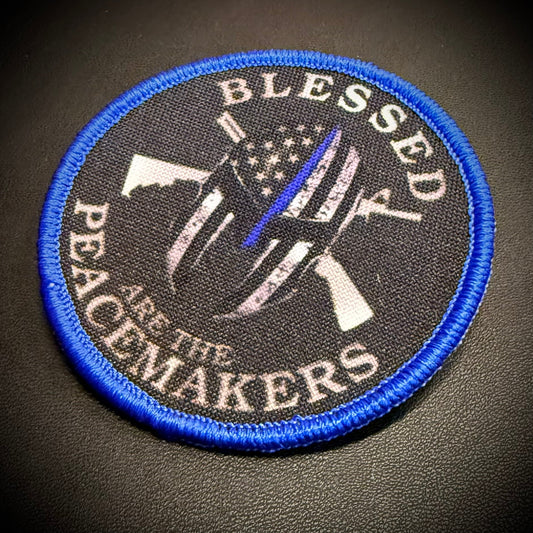 Blessed Are The Peacemakers Printed Morale Patch, 3" Round | VELCRO® Brand Hook Backing - #LoneStar Adhesive#