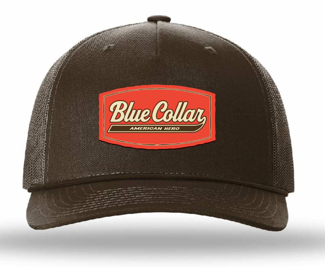 "Blue Collar, American Hero" UV Printed Patches - LoneStar Adhesive