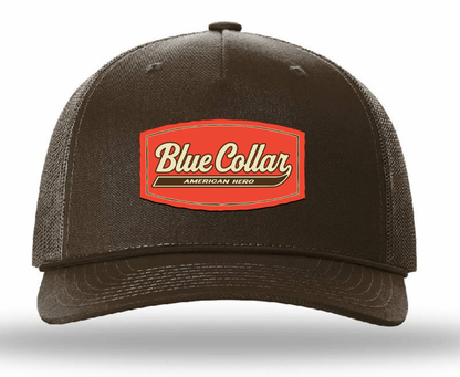 "Blue Collar, American Hero" UV Printed Patches - LoneStar Adhesive