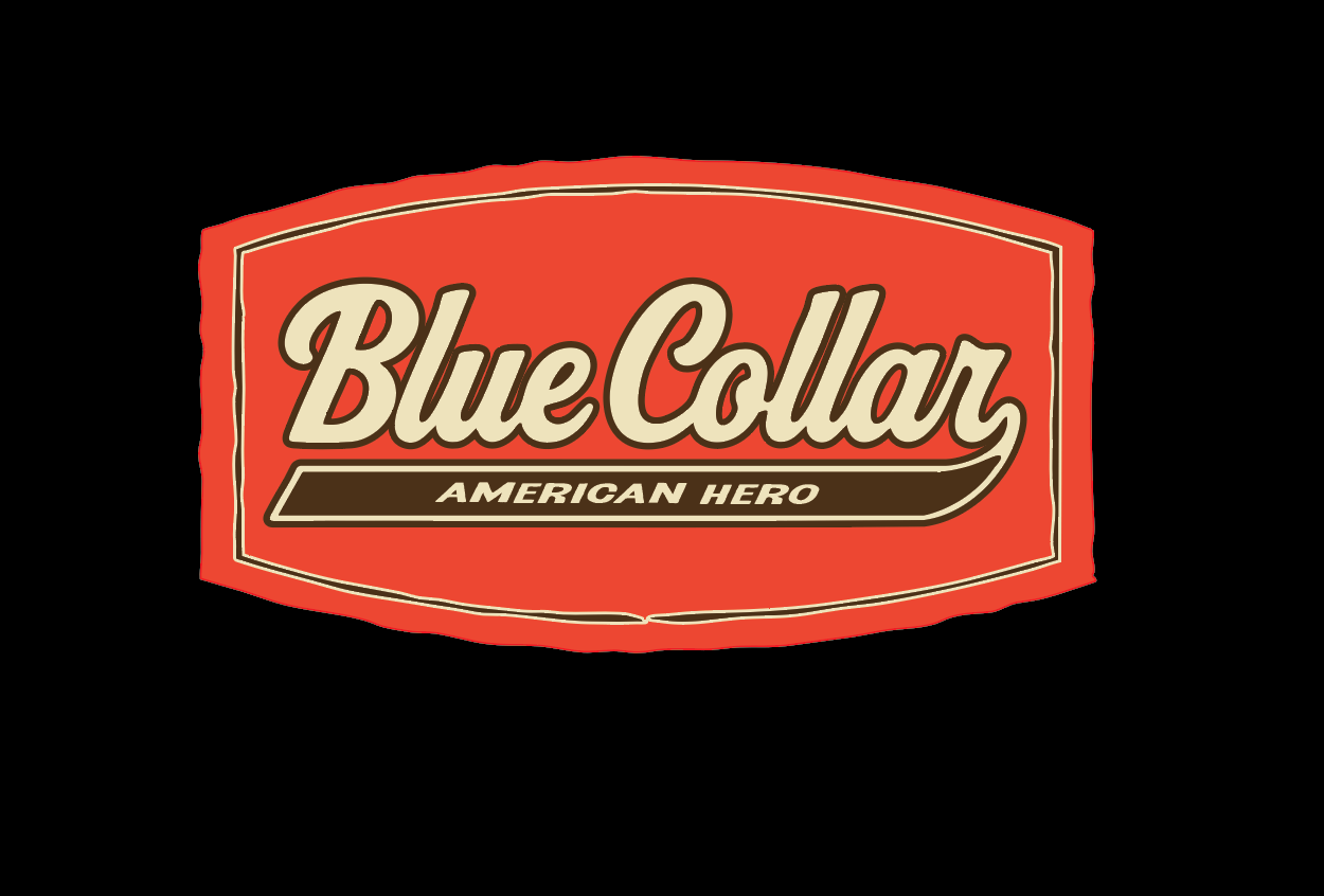 "Blue Collar, American Hero" UV Printed Patches - LoneStar Adhesive