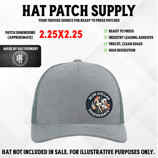 Blue Collar Degenerate UV Printed Patch - LoneStar Adhesive