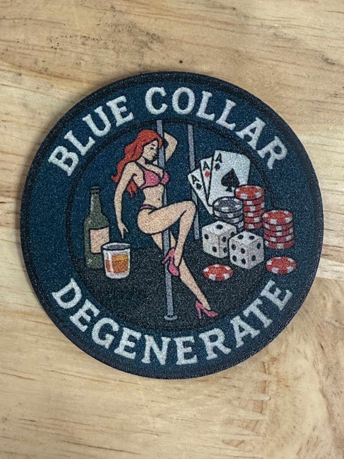 Blue Collar Degenerate UV Printed Patch - LoneStar Adhesive