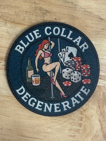 Blue Collar Degenerate UV Printed Patch - LoneStar Adhesive