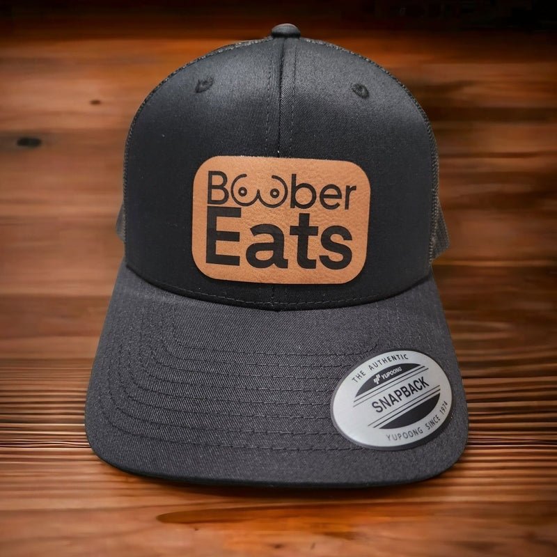 Boober Eats Leather Patch Trucker Hat for Breastfeeding Moms - #LoneStar Adhesive#