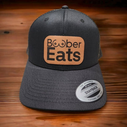 Boober Eats Leather Patch Trucker Hat for Breastfeeding Moms - #LoneStar Adhesive#