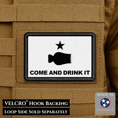 Bourbon Whiskey Come and Take It Morale Patch 2"x3" Hook & Loop | Made in USA - LoneStar Adhesive