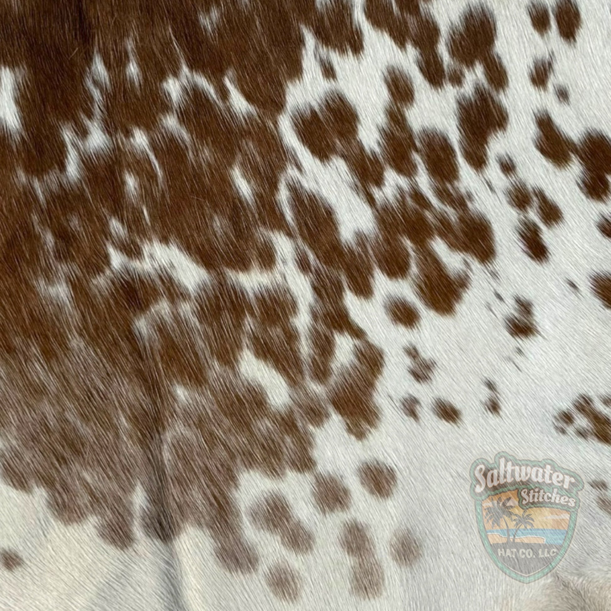 Brown & White Cowhide Panel - LoneStar Adhesive