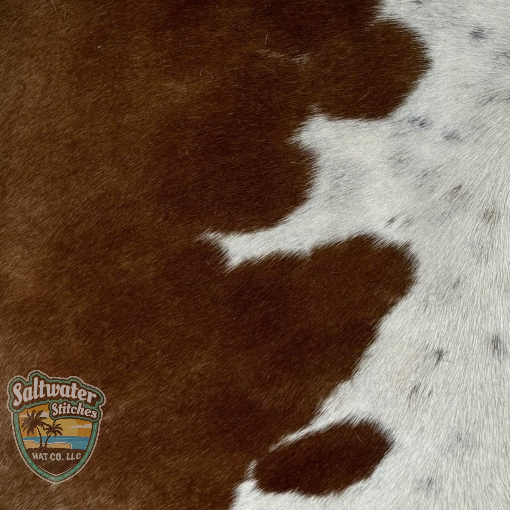 Brown & White Cowhide Panel - LoneStar Adhesive