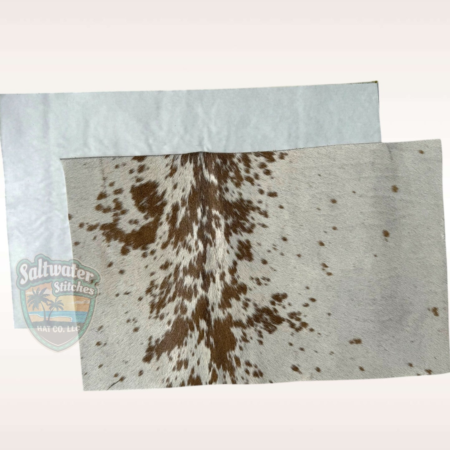 Brown & White Cowhide Panel - LoneStar Adhesive