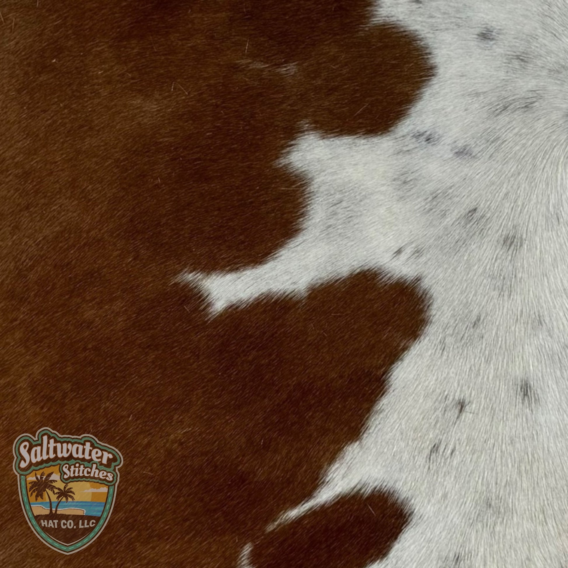 Brown & White Cowhide Panel - LoneStar Adhesive