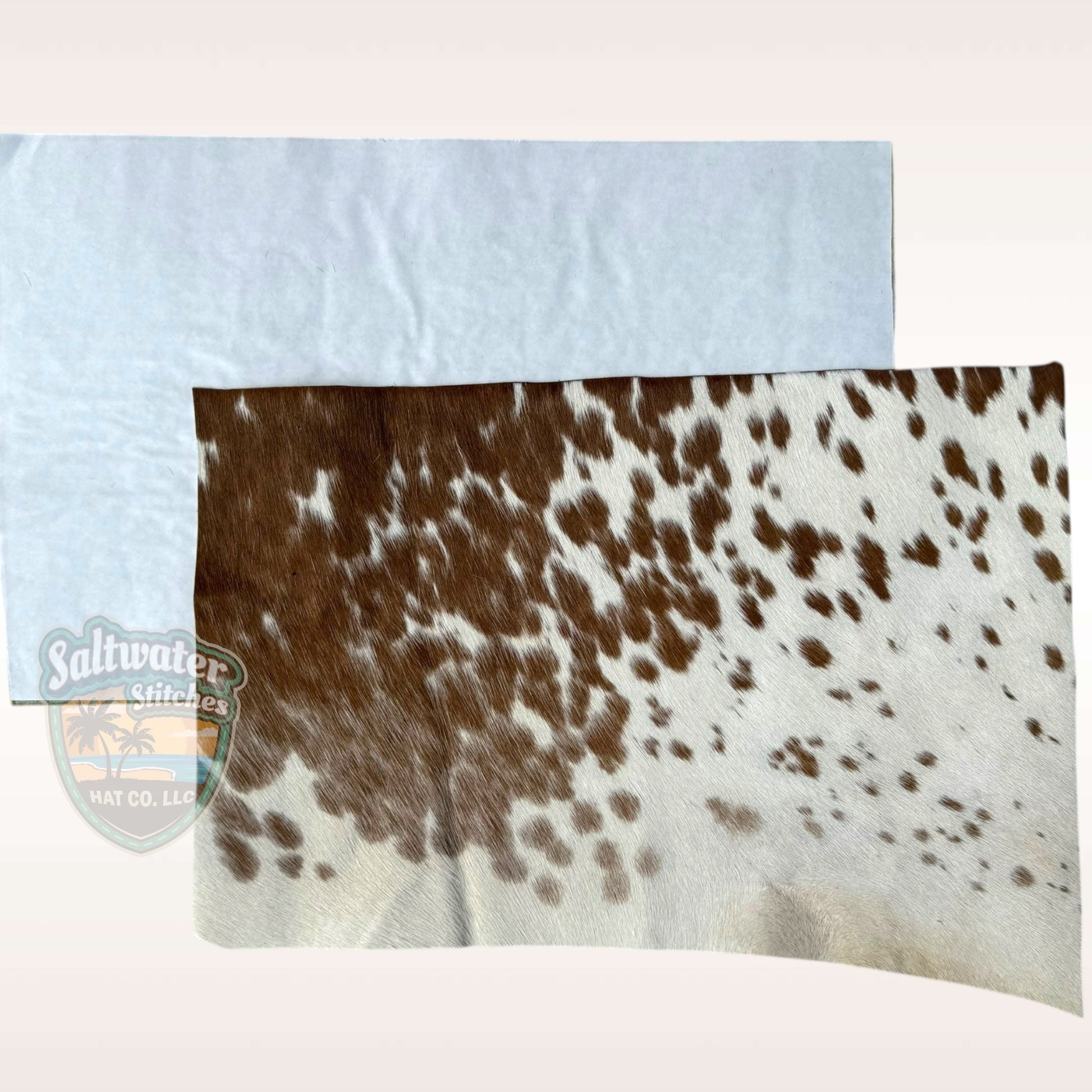 Brown & White Cowhide Panel - LoneStar Adhesive