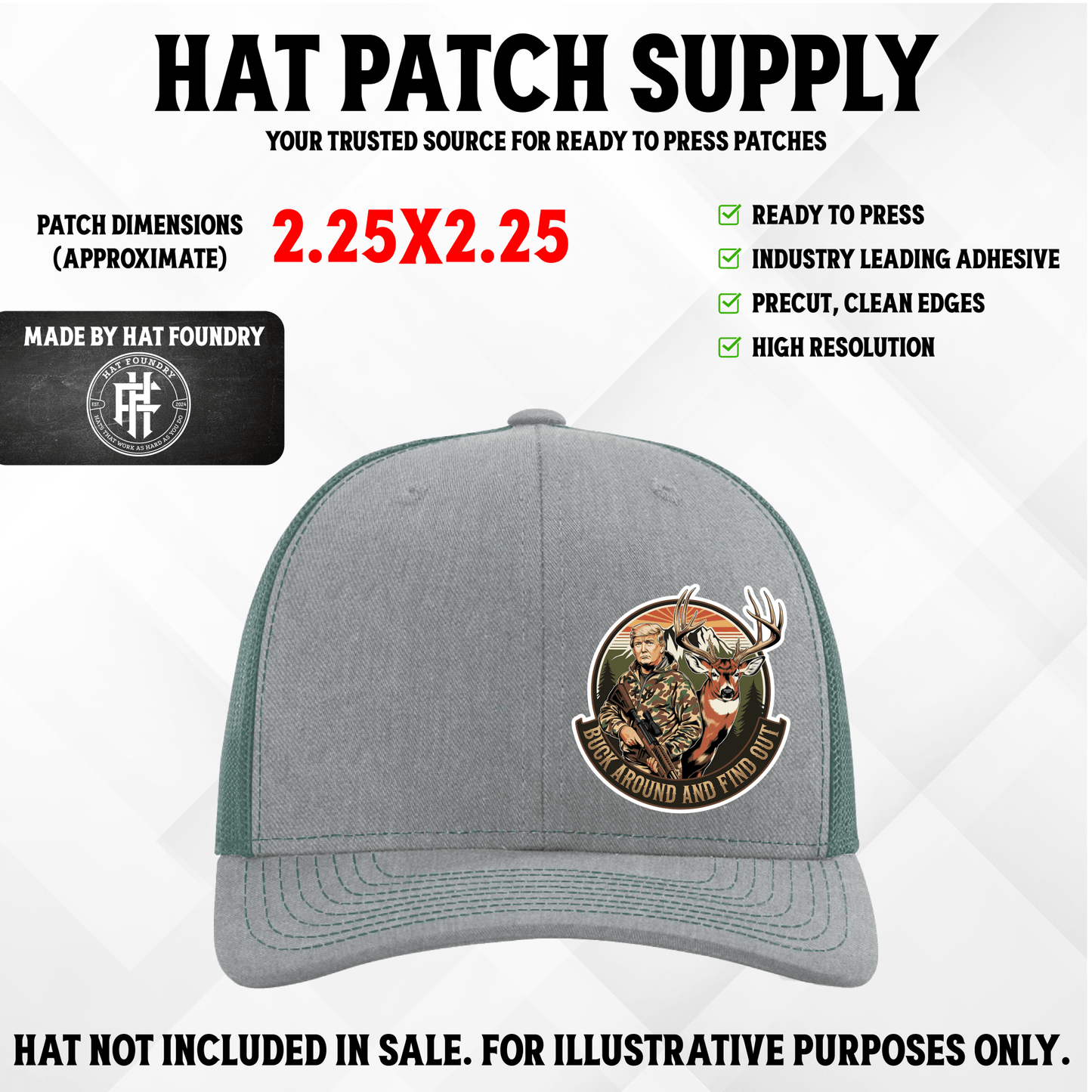 Buck Around and Find Out Trump Hunting Patch - LoneStar Adhesive