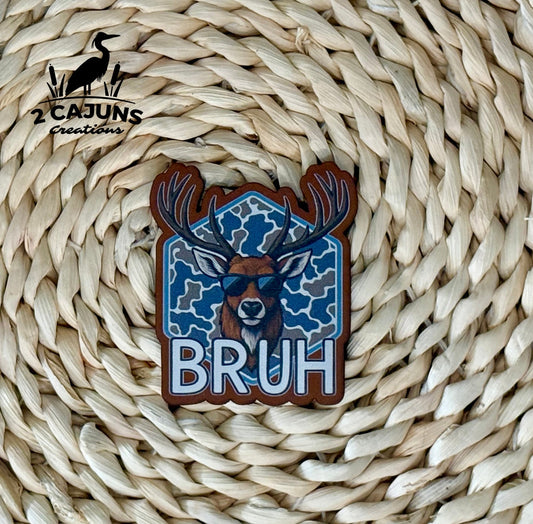 Buck Bruh UV Printed Leatherette Hat Patch - LoneStar Adhesive