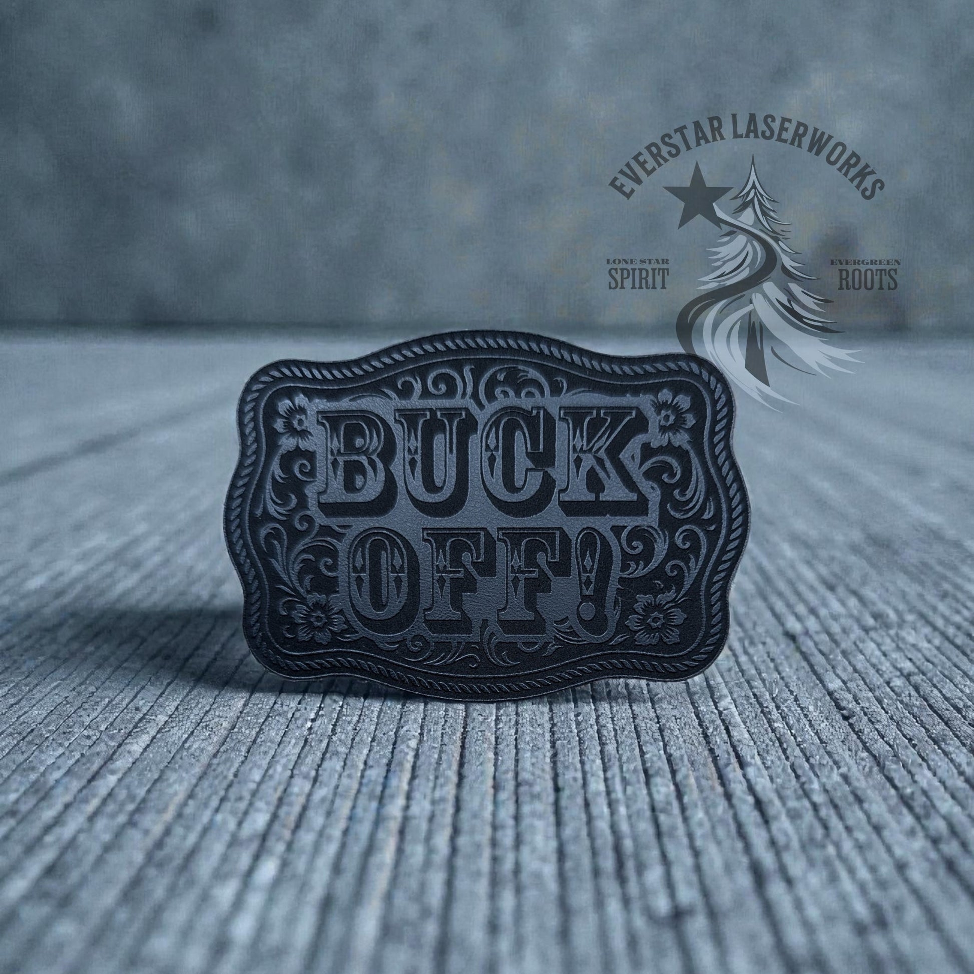 Buck Off Buckle Leather Patch - LoneStar Adhesive