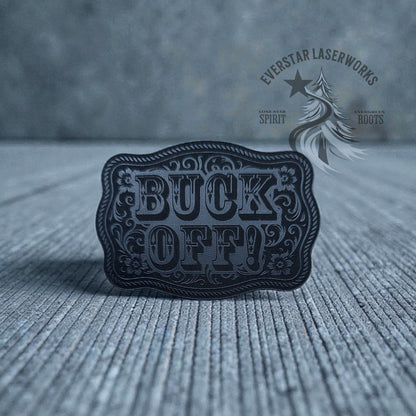 Buck Off Buckle Leather Patch - LoneStar Adhesive