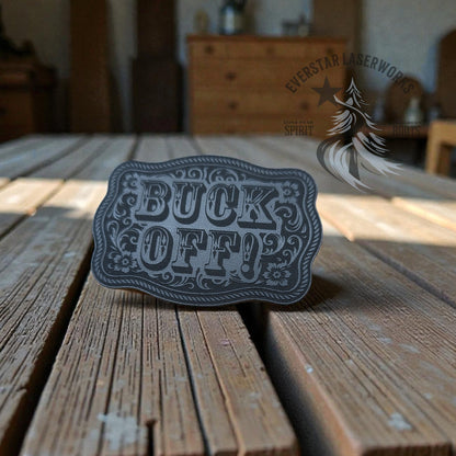 Buck Off Buckle Leather Patch - LoneStar Adhesive
