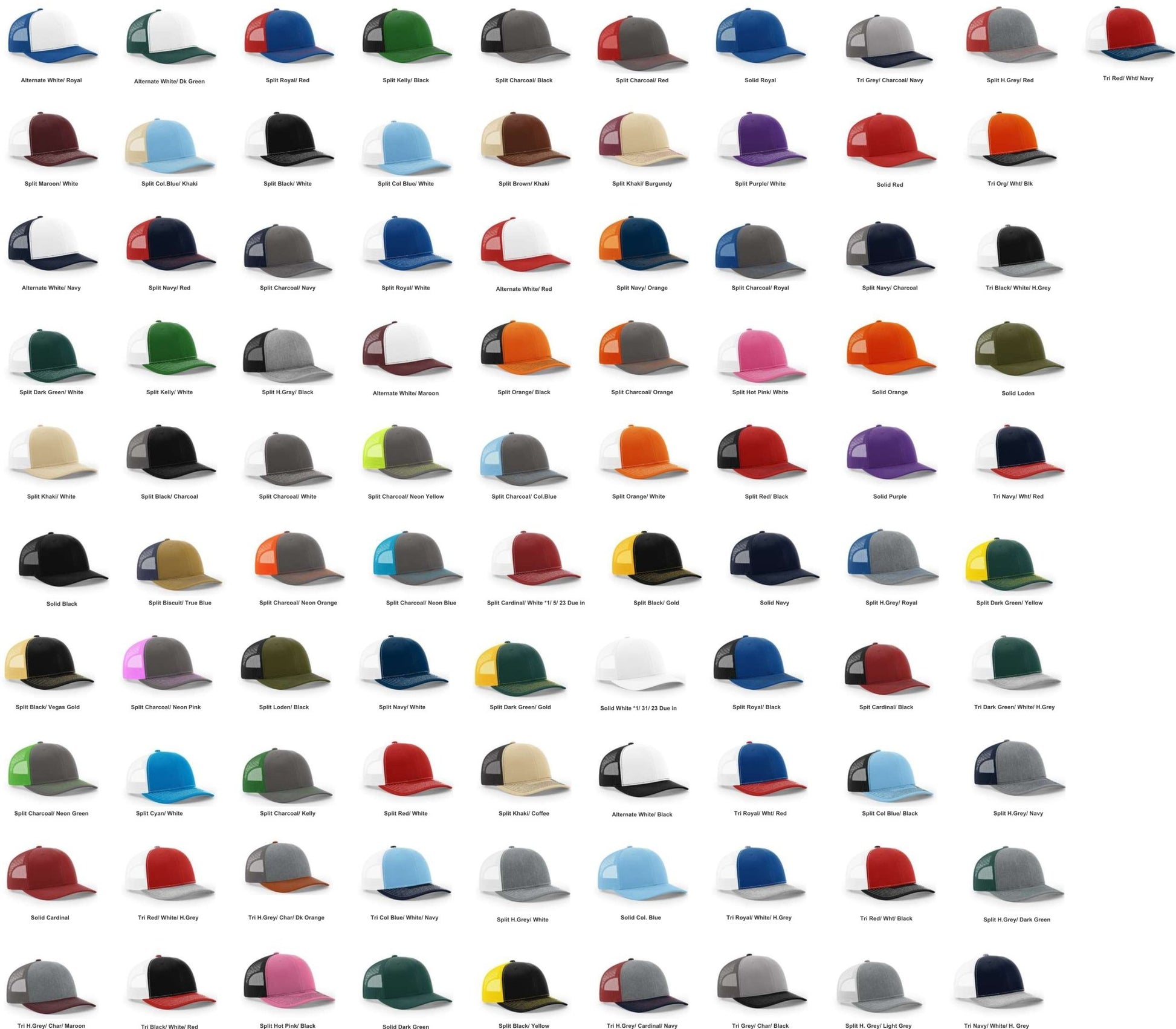 Bulk Logo or Merchandise Hats - Wholesale Richardson 112 Trucker Hats - LoneStar Adhesive