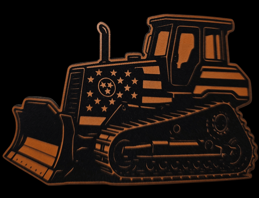 Bulldozer American and Tennessee Flag Digital File - LoneStar Adhesive