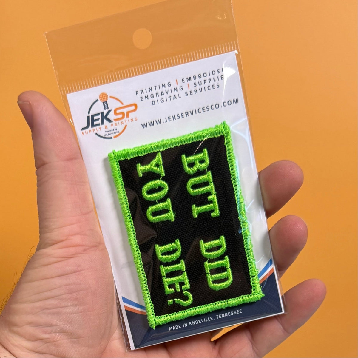 But Did You Die Funny Morale Patch, 2x3" | Made in USA | VELCRO® Brand Hook Backing - LoneStar Adhesive