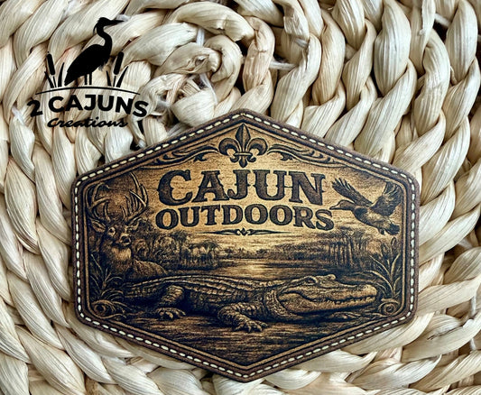 Cajun Outdoors Louisiana UV Printed Hat Patch - LoneStar Adhesive