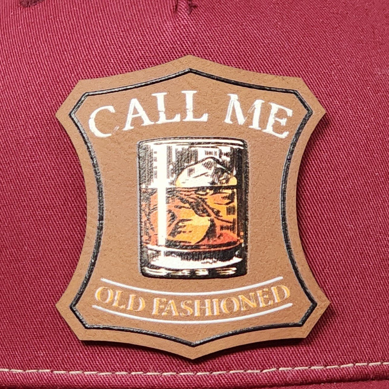 Call Me Old Fashioned UV Printed Leatherette Hat Patch - MR01 - LoneStar Adhesive