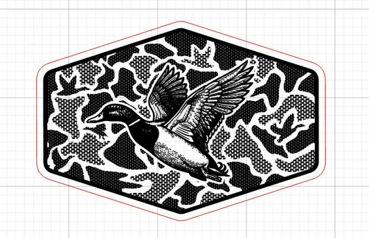 Camo Duck Hunting SVG - Laser Engraving File for Hat Patches - LoneStar Adhesive