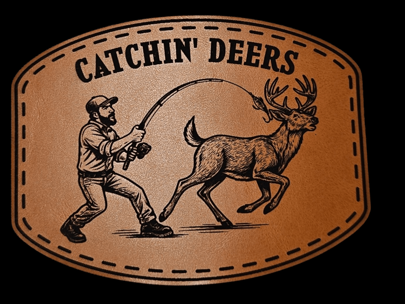 CATCHIN' DEERS Fishing Rod Version - LoneStar Adhesive