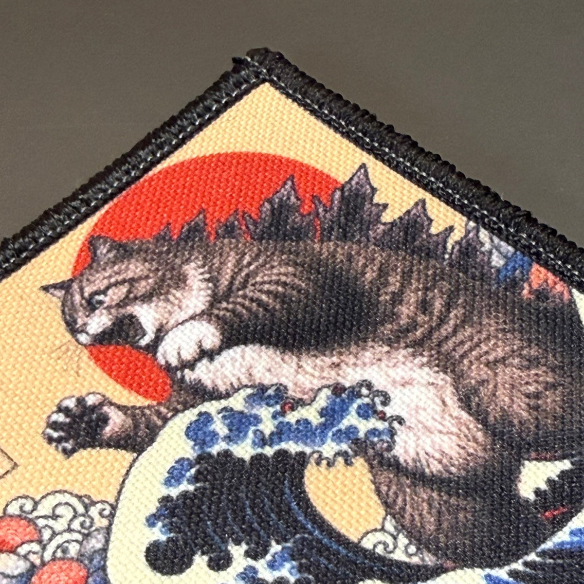 Catzilla Funny Cat Morale Patch, 2.5x3" | Made in USA | VELCRO® Brand Hook Backing - LoneStar Adhesive