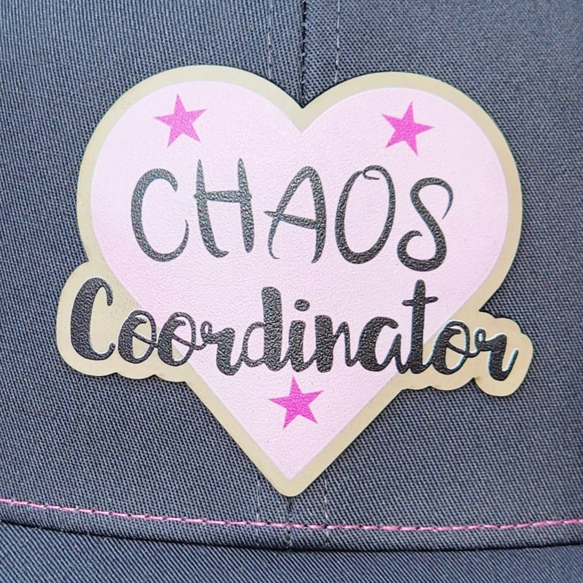 Chaos Coordinator UV Printed Leatherette Hat Patch - MR01 - LoneStar Adhesive