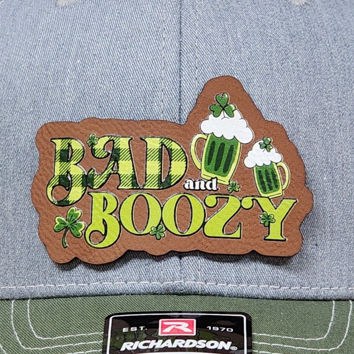 Cheers to Wild Shenanigans UV Printed Leatherette Hat Patch - MR01 - LoneStar Adhesive