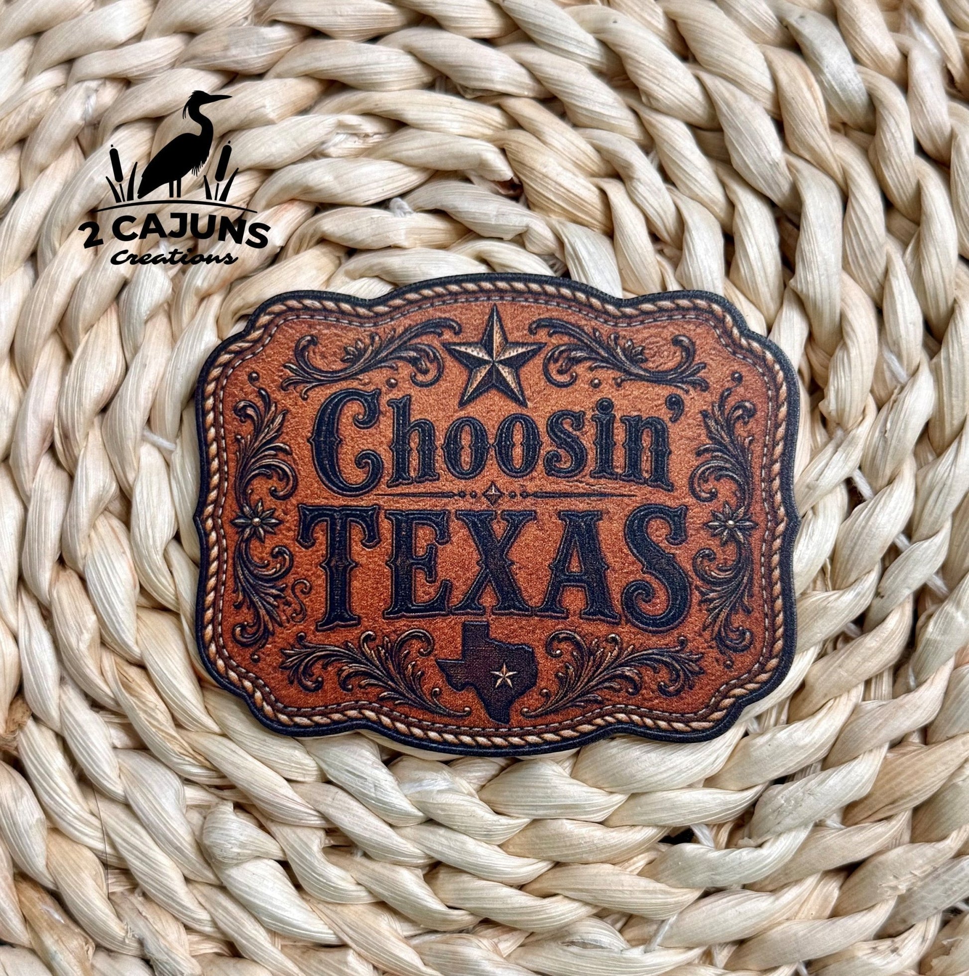 Choosin' Texas UV Printed Hat Patch - LoneStar Adhesive