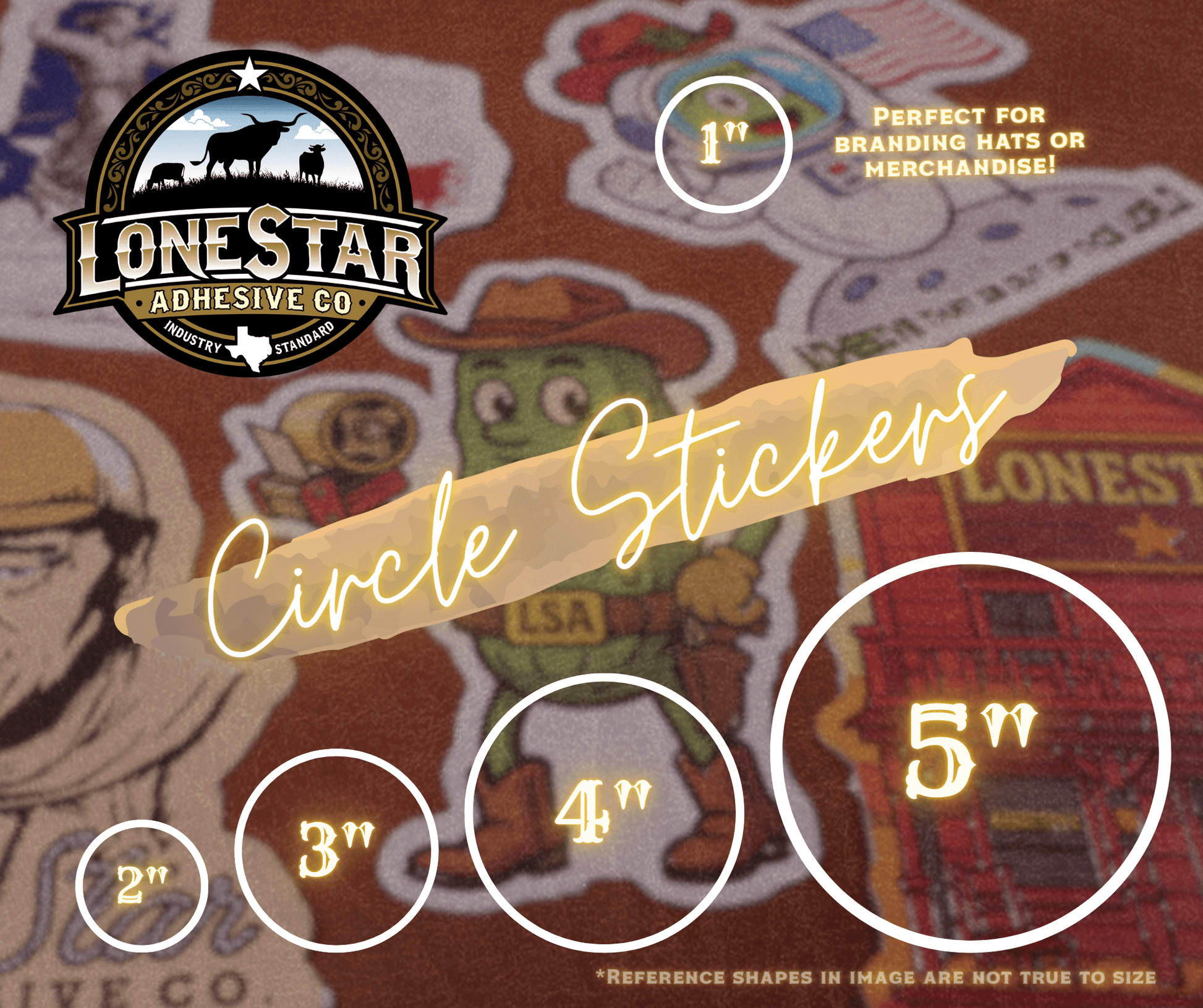 Circle UV Printed Vinyl Stickers - LoneStar Adhesive