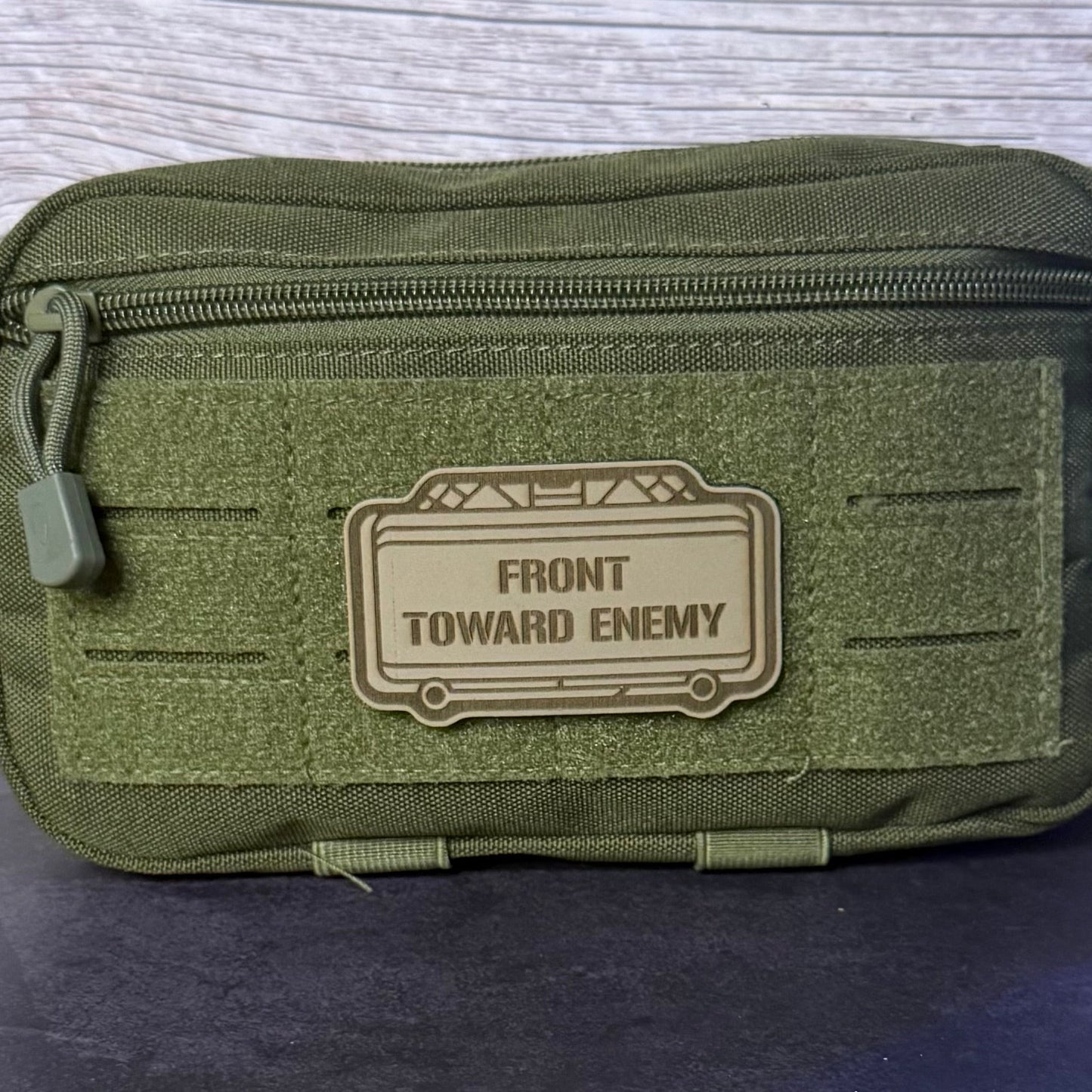 Claymore Mine “Front Toward Enemy” Funny Morale Patch | Made in USA | VELCRO® Brand Hook Backing - LoneStar Adhesive