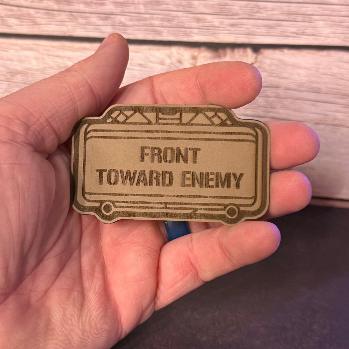 Claymore Mine “Front Toward Enemy” Funny Morale Patch | Made in USA | VELCRO® Brand Hook Backing - LoneStar Adhesive