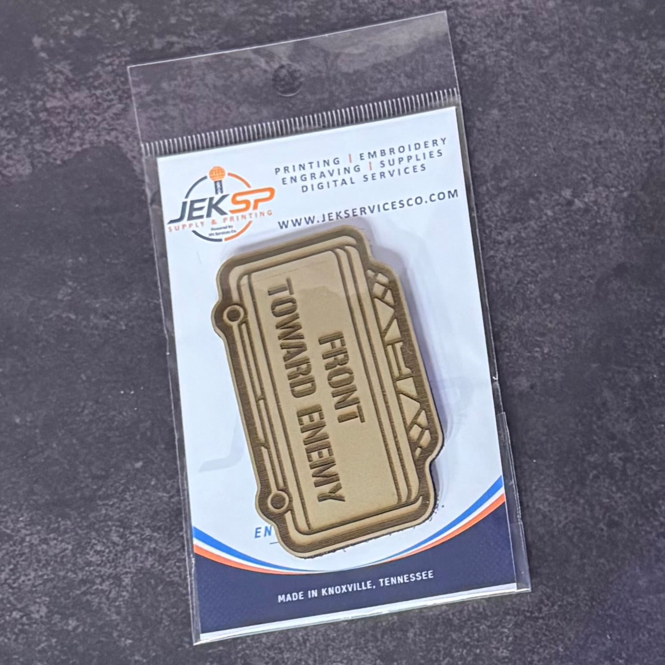 Claymore Mine “Front Toward Enemy” Funny Morale Patch | Made in USA | VELCRO® Brand Hook Backing - LoneStar Adhesive