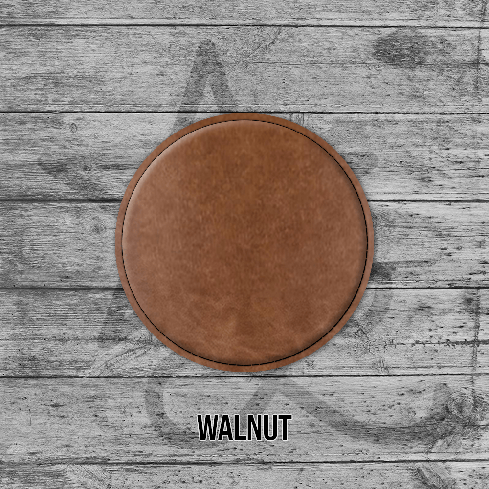 Coasters (6pk of 4" Circle): Heritage Collection Premium Leatherette® - LoneStar Adhesive